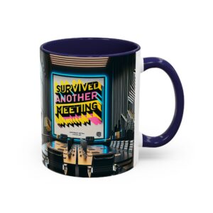 Survived Another Meeting Coffee Mug | Fun Office Gift, Motivational Mug, Coffee Lover's Gift, Meeting Survival Mug, Office Humor Gift