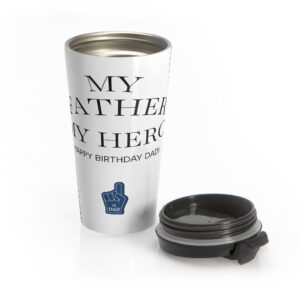 Personalized Stainless Steel Travel Mug for Dad | Birthday Gift, Hero Mug, Unique Travel Cup, Custom Insulated Tumbler, Father's Day Gift