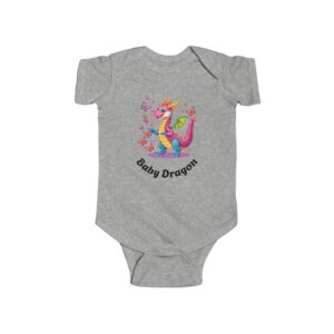Colorful Baby Dragon Bodysuit, Cute Infant Onesie, Baby Shower Gift, Toddler Playwear, Fun Nursery Outfit