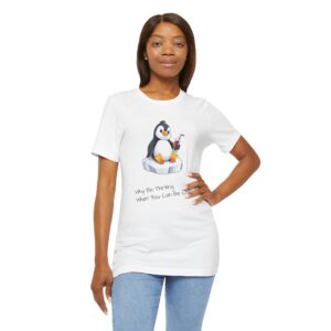 Chilled Penguin Tee - Fun Graphic Shirt, Summer Apparel, Cute Gift for Friends, Relaxed Fit, Beach Day Fashion