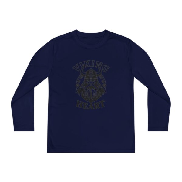 Youth Long Sleeve Viking Heart Tee - Perfect for Active Kids, Birthday Gift, Sports, Team Spirit, Everyday Wear - Image 13