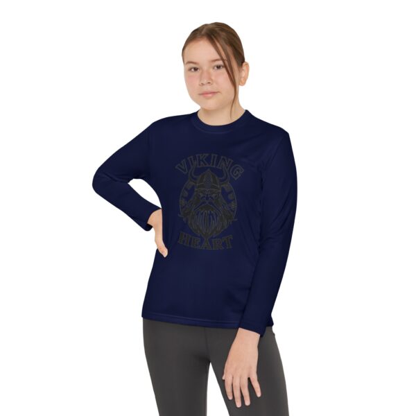 Youth Long Sleeve Viking Heart Tee - Perfect for Active Kids, Birthday Gift, Sports, Team Spirit, Everyday Wear - Image 15