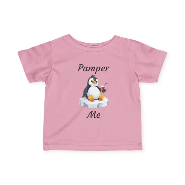 Cute Penguin Infant Tee - Pamper Me, Baby Shirt, Toddler Clothing, Gift for New Parents, Cute Baby Outfit, Baby Shower Gift - Image 5