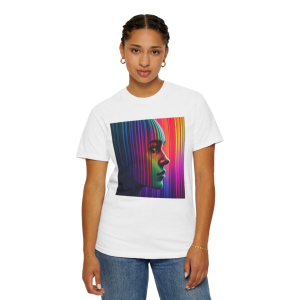 Vibrant Profile T-Shirt, Unisex Tee, Artistic Apparel, Colorful Gift, Casual Wear, Festival Shirt - Image 4