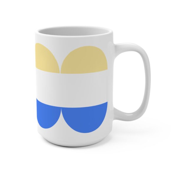 Bright and Cheerful 15oz Mug for Cozy Mornings, Gift for Friends, Perfect for Celebrations, Motivational Coffee Cup, Holiday Decor - Image 3