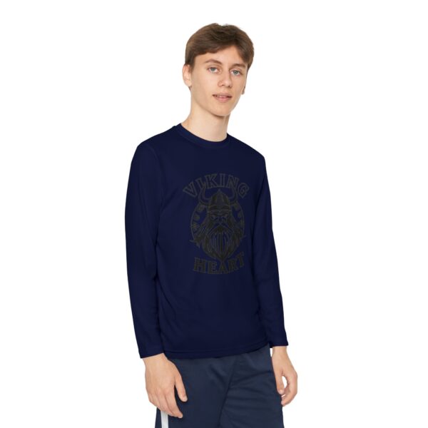 Youth Long Sleeve Viking Heart Tee - Perfect for Active Kids, Birthday Gift, Sports, Team Spirit, Everyday Wear - Image 14