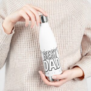 Best Dad Insulated Water Bottle, Funny Gift for Father's Day, Cool Dad Gift, Sports Bottle, Personalized Travel Mug