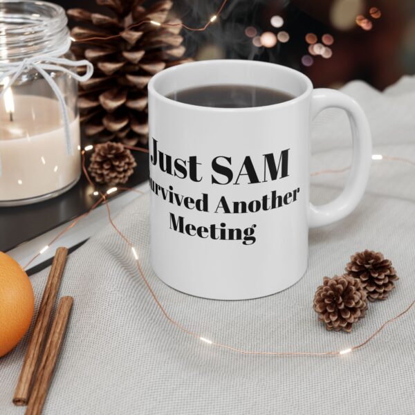 Ceramic Coffee Mug, Just Survived Another Meeting, Office Humor Cup, Gift for Coworkers, Funny Mug for Work, 11oz or 15oz - Image 6