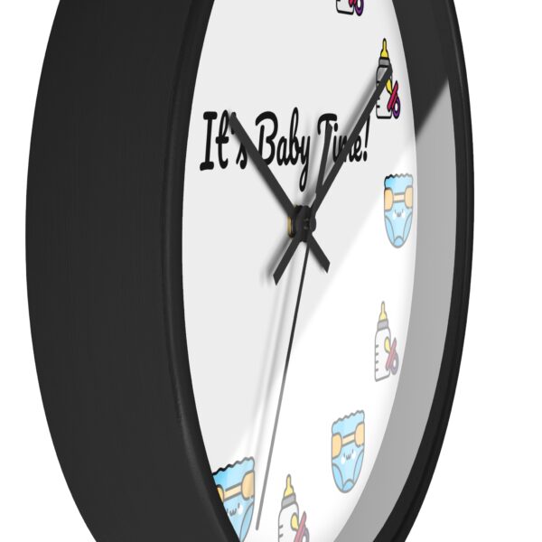 Cute Baby-Themed Wall Clock, Nursery Decor, Baby Shower Gift, Children's Room Wall Art, It's Baby Time!. - Image 2