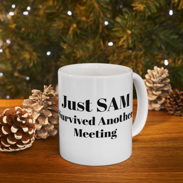 Ceramic Coffee Mug, Just Survived Another Meeting, Office Humor Cup, Gift for Coworkers, Funny Mug for Work, 11oz or 15oz - Image 7