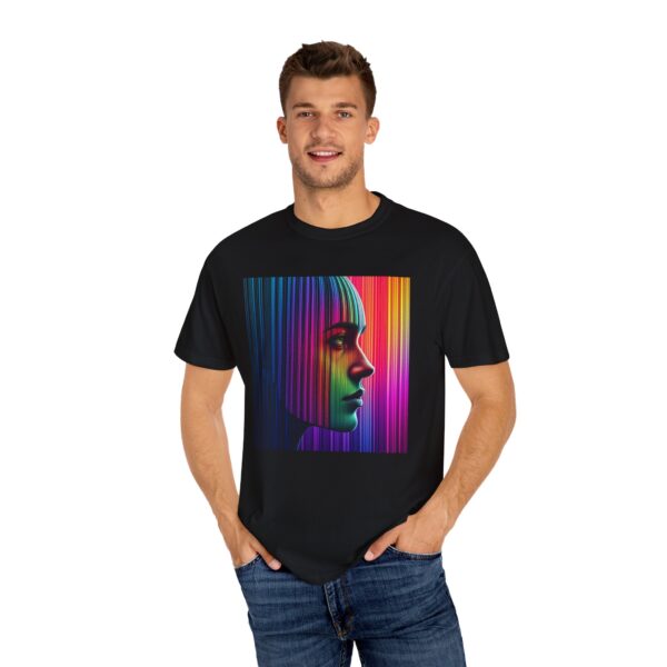 Vibrant Profile T-Shirt, Unisex Tee, Artistic Apparel, Colorful Gift, Casual Wear, Festival Shirt - Image 6