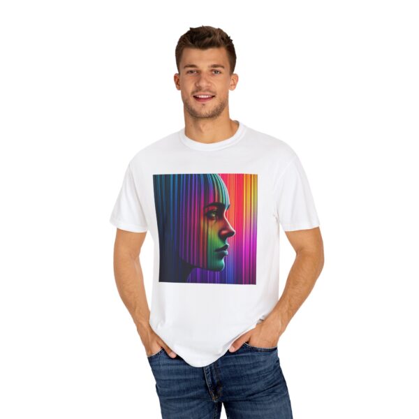 Vibrant Profile T-Shirt, Unisex Tee, Artistic Apparel, Colorful Gift, Casual Wear, Festival Shirt - Image 3