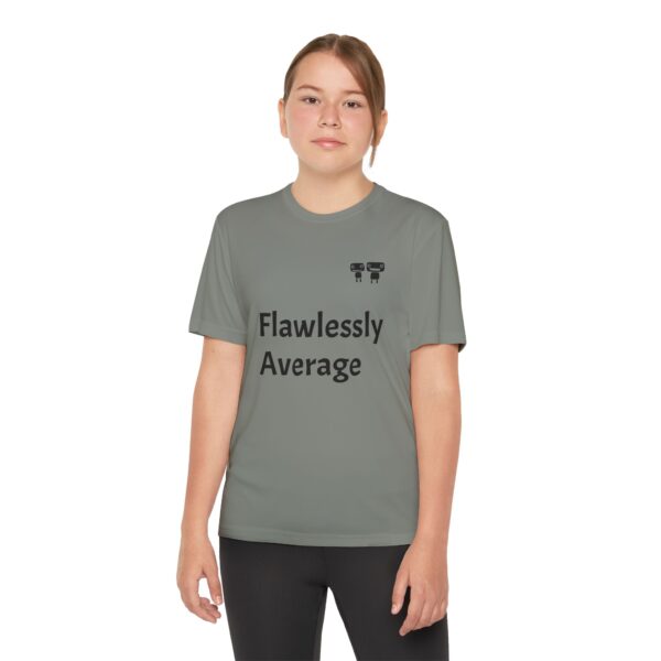 Flawlessly Average Youth Tee, Kids Sport Shirt, Fun Graphic T-Shirt, Casual Everyday Wear, Birthday Gift, Unique Competition Outfit - Image 12