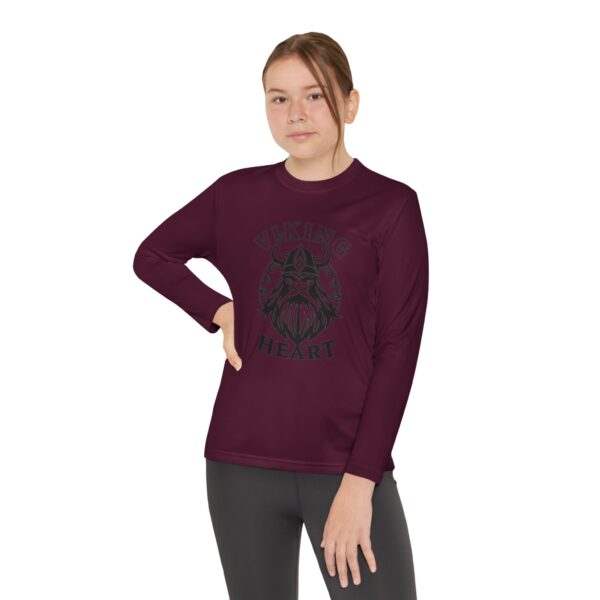 Youth Long Sleeve Viking Heart Tee - Perfect for Active Kids, Birthday Gift, Sports, Team Spirit, Everyday Wear - Image 18