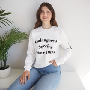 Endangered Species Crewneck Sweatshirt | Eco-Friendly Casual Wear, Gift for Nature Lovers, Conservation Awareness Apparel, Vintage Style