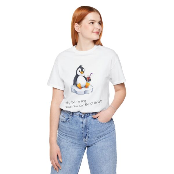 Chilled Penguin Tee - Fun Graphic Shirt, Summer Apparel, Cute Gift for Friends, Relaxed Fit, Beach Day Fashion - Image 6