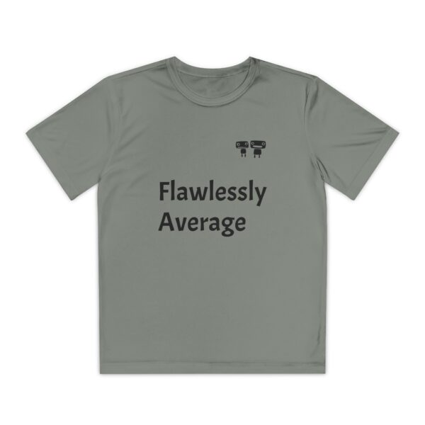 Flawlessly Average Youth Tee, Kids Sport Shirt, Fun Graphic T-Shirt, Casual Everyday Wear, Birthday Gift, Unique Competition Outfit - Image 9