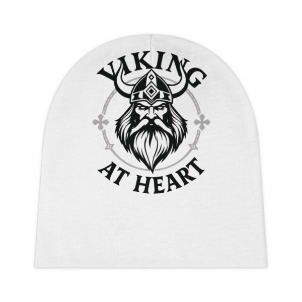 Viking Baby Beanie, Cute Nordic Baby Hat, Baby Shower Gift, Infant Beanie, Baby Headwear, Holiday Gift for Baby - Image 2