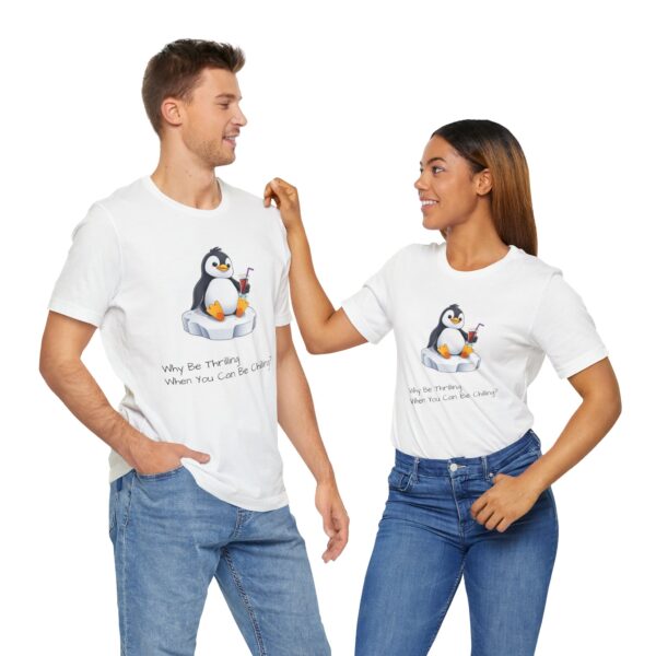 Chilled Penguin Tee - Fun Graphic Shirt, Summer Apparel, Cute Gift for Friends, Relaxed Fit, Beach Day Fashion - Image 7