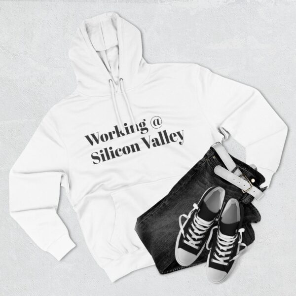 Working @ Silicon Valley Fleece Hoodie, Tech Enthusiast Gift, Graphic Hoodie, Casual Wear, Silicon Valley Fashion, Trendy Gift - Image 4