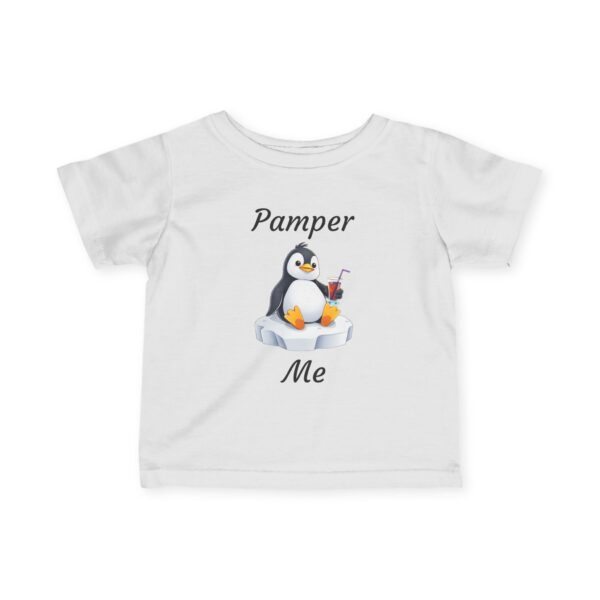 Cute Penguin Infant Tee - Pamper Me, Baby Shirt, Toddler Clothing, Gift for New Parents, Cute Baby Outfit, Baby Shower Gift
