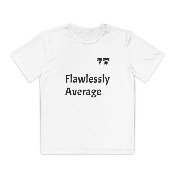 Flawlessly Average Youth Tee, Kids Sport Shirt, Fun Graphic T-Shirt, Casual Everyday Wear, Birthday Gift, Unique Competition Outfit - Image 2