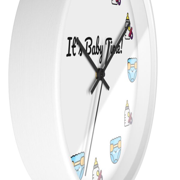Cute Baby-Themed Wall Clock, Nursery Decor, Baby Shower Gift, Children's Room Wall Art, It's Baby Time!. - Image 5