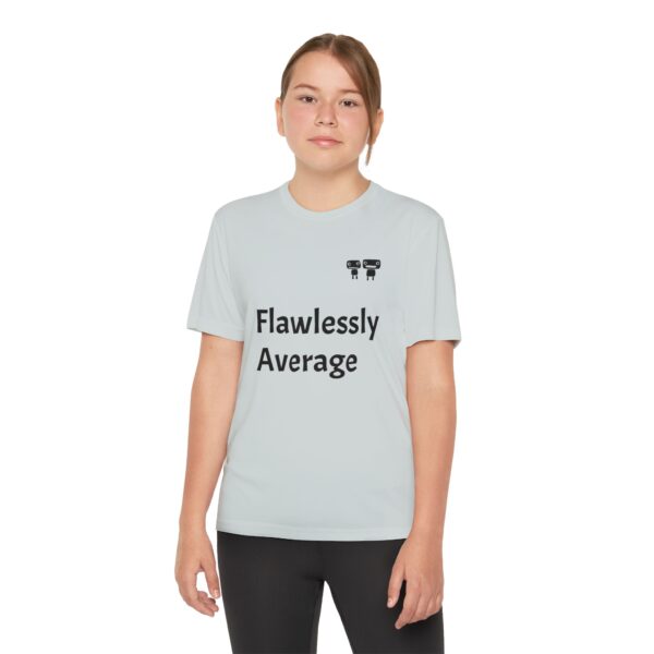 Flawlessly Average Youth Tee, Kids Sport Shirt, Fun Graphic T-Shirt, Casual Everyday Wear, Birthday Gift, Unique Competition Outfit - Image 8