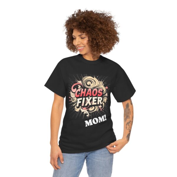 Chaos Fixer Mom Tee, Funny Gift for Moms, Family Reunion Shirt, Casual Wear, Mother's Day T-Shirt - Image 4
