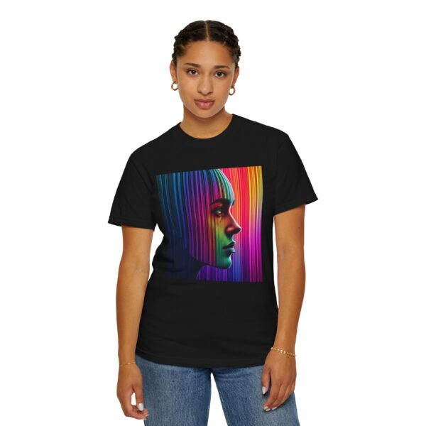 Vibrant Profile T-Shirt, Unisex Tee, Artistic Apparel, Colorful Gift, Casual Wear, Festival Shirt - Image 7
