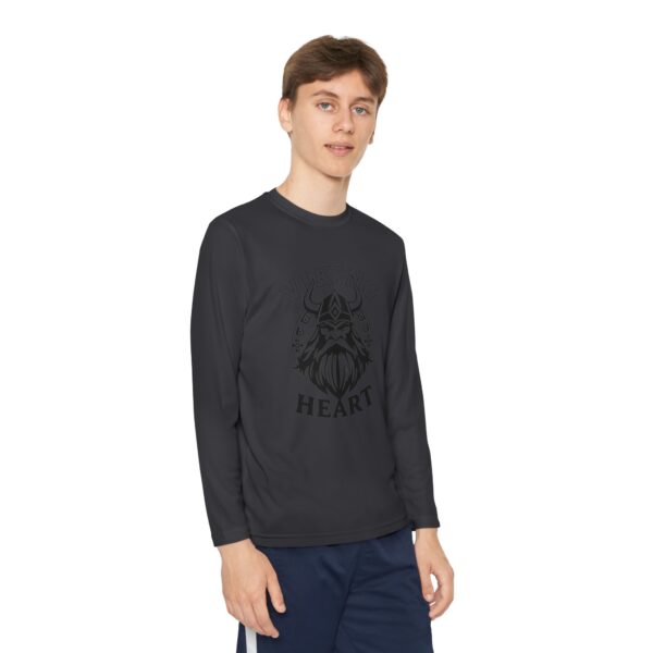 Youth Long Sleeve Viking Heart Tee - Perfect for Active Kids, Birthday Gift, Sports, Team Spirit, Everyday Wear - Image 11