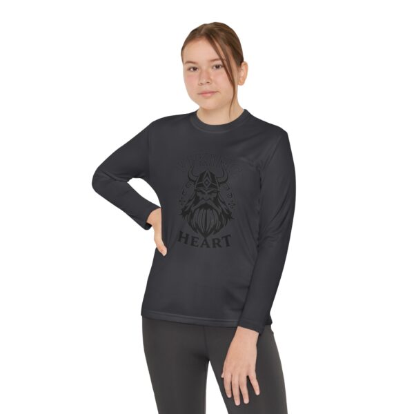 Youth Long Sleeve Viking Heart Tee - Perfect for Active Kids, Birthday Gift, Sports, Team Spirit, Everyday Wear - Image 12