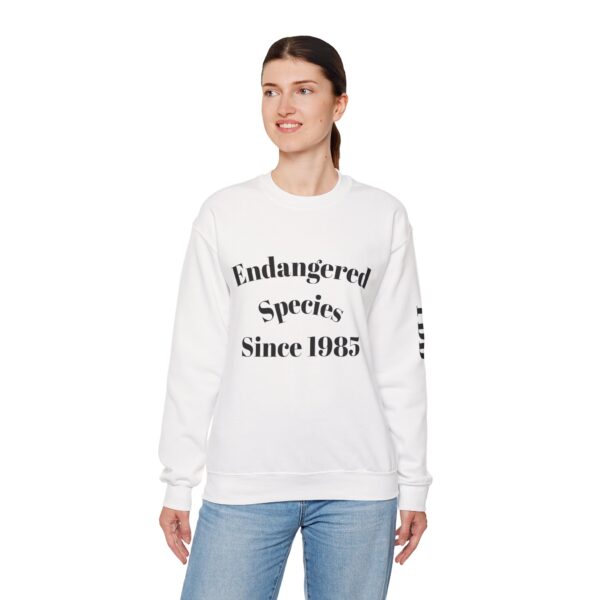 Endangered Species Crewneck Sweatshirt | Eco-Friendly Casual Wear, Gift for Nature Lovers, Conservation Awareness Apparel, Vintage Style - Image 4