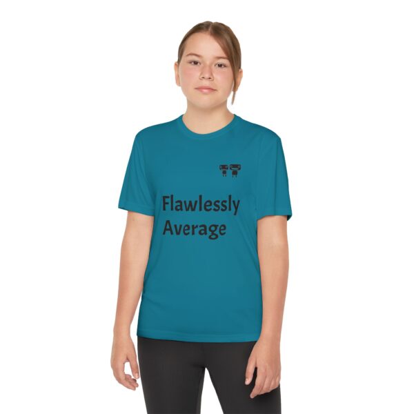 Flawlessly Average Youth Tee, Kids Sport Shirt, Fun Graphic T-Shirt, Casual Everyday Wear, Birthday Gift, Unique Competition Outfit - Image 16