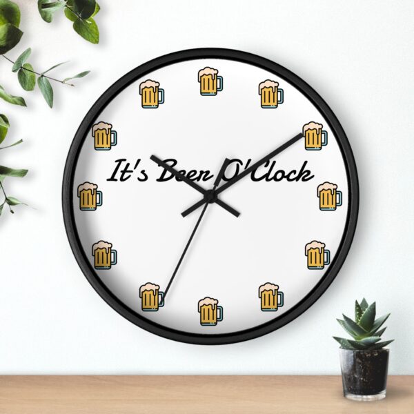 Funny Beer Wall Clock, Perfect for Home Bar Decor, Gift for Beer Lovers, Unique Party Decoration, 'It's Been O'Clock' - Image 3