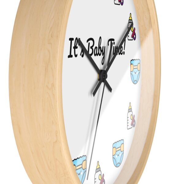 Cute Baby-Themed Wall Clock, Nursery Decor, Baby Shower Gift, Children's Room Wall Art, It's Baby Time!. - Image 8