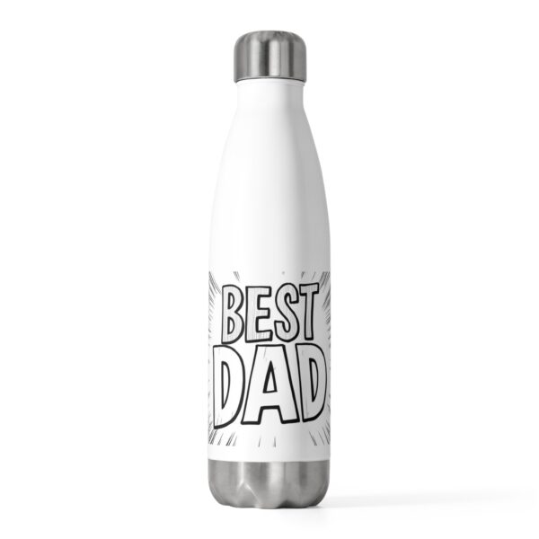 Best Dad Insulated Water Bottle, Funny Gift for Father's Day, Cool Dad Gift, Sports Bottle, Personalized Travel Mug - Image 2