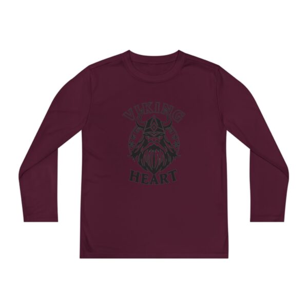 Youth Long Sleeve Viking Heart Tee - Perfect for Active Kids, Birthday Gift, Sports, Team Spirit, Everyday Wear - Image 16