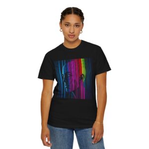 Vibrant Art-Print T-Shirt, Colorful Graphic Tee, Unisex Streetwear, Retro Apparel, Gift for Art Lovers, Casual Summer Style