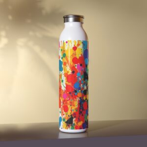 Colorful Slim Water Bottle | Vibrant Hydration for Active Lifestyles, Gift for Athletes, Eco-Friendly Flask, Travel Water Bottle