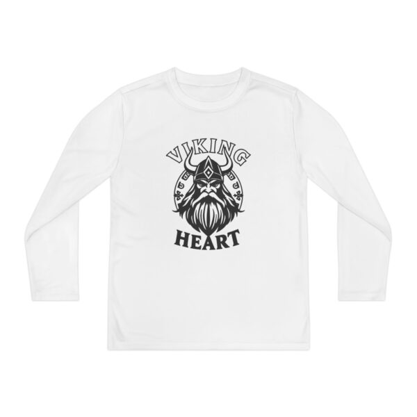 Youth Long Sleeve Viking Heart Tee - Perfect for Active Kids, Birthday Gift, Sports, Team Spirit, Everyday Wear - Image 5