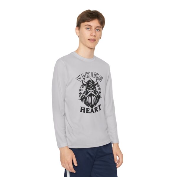 Youth Long Sleeve Viking Heart Tee - Perfect for Active Kids, Birthday Gift, Sports, Team Spirit, Everyday Wear - Image 8