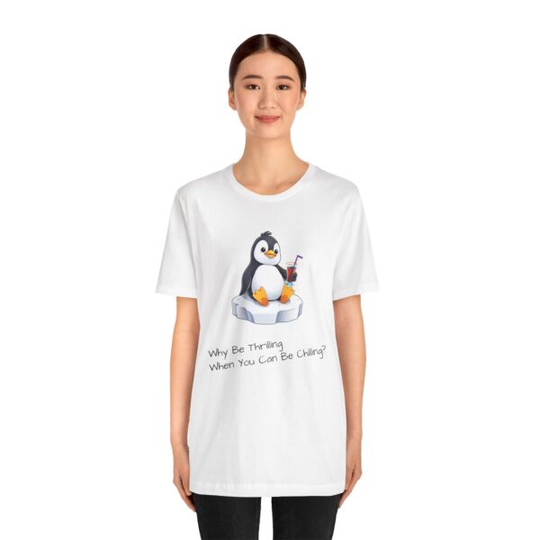 Chilled Penguin Tee - Fun Graphic Shirt, Summer Apparel, Cute Gift for Friends, Relaxed Fit, Beach Day Fashion - Image 5