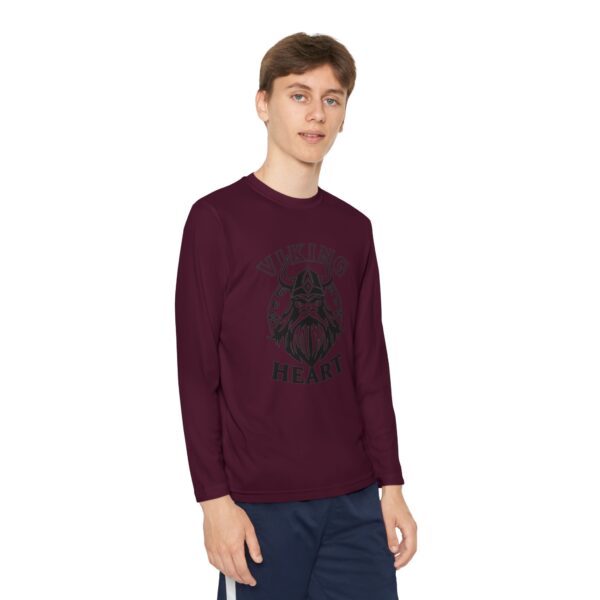 Youth Long Sleeve Viking Heart Tee - Perfect for Active Kids, Birthday Gift, Sports, Team Spirit, Everyday Wear - Image 17