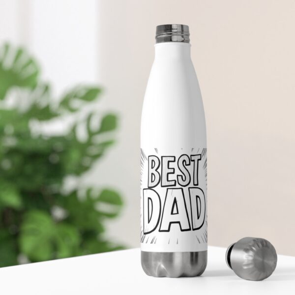 Best Dad Insulated Water Bottle, Funny Gift for Father's Day, Cool Dad Gift, Sports Bottle, Personalized Travel Mug - Image 5
