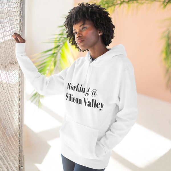 Working @ Silicon Valley Fleece Hoodie, Tech Enthusiast Gift, Graphic Hoodie, Casual Wear, Silicon Valley Fashion, Trendy Gift - Image 5