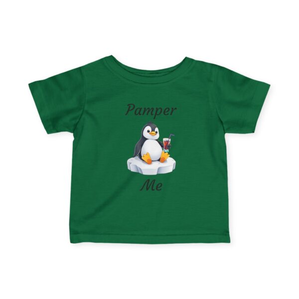 Cute Penguin Infant Tee - Pamper Me, Baby Shirt, Toddler Clothing, Gift for New Parents, Cute Baby Outfit, Baby Shower Gift - Image 3