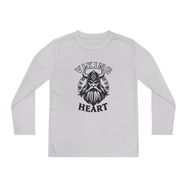 Youth Long Sleeve Viking Heart Tee - Perfect for Active Kids, Birthday Gift, Sports, Team Spirit, Everyday Wear - Image 7