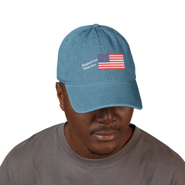 Veteran Support Embroidered Denim Hat, Patriotic Cap, Military Appreciation Gift, Americana Gift, Casual Everyday Wear - Image 7