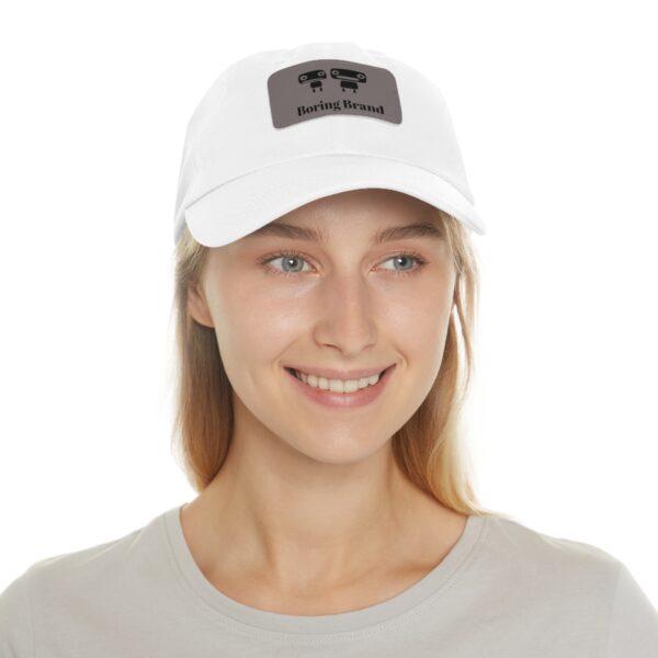 Stylish Dad Hat with Leather Patch, Casual Cap for Dads, Trendy Gift for Men, Summer Fashion Accessory, Outdoor Sports Hat - Image 4